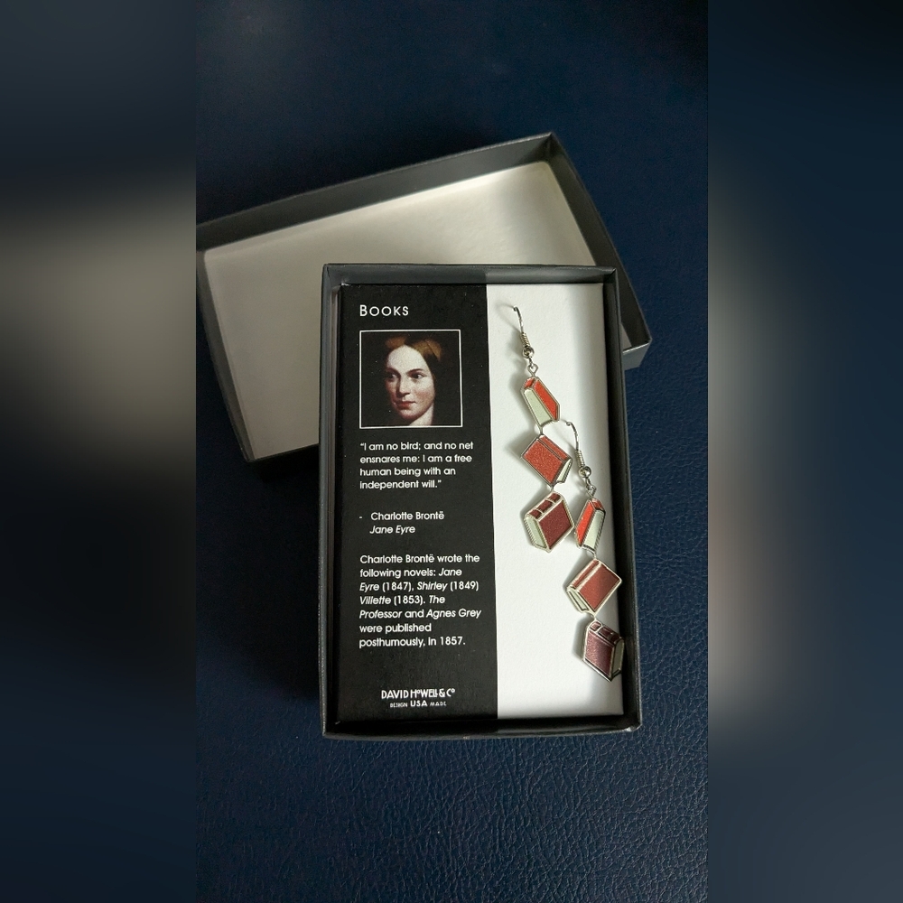 NWT Dangling books earrings from NY Public Library